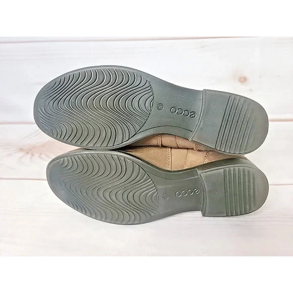 Ecco Womens US Size 7 Touch 15B Brown Suede Leather Slip On Ankle Boots Booties - Picture 5 of 16